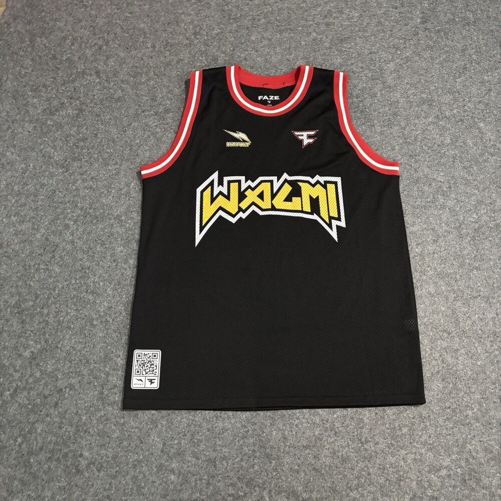 Faze x RTFKT Limited Edition Mens XL Basketball Jersey Black Made in USA